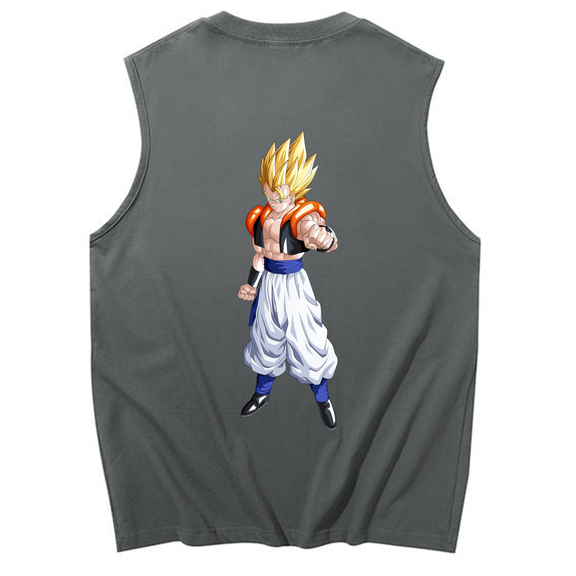 （画像用） ドラゴンボール ベジータ四世（Bejīta Yonsei）DRAGON BALL Vegeta IV コットン100％タンクトップ（背面プリント）